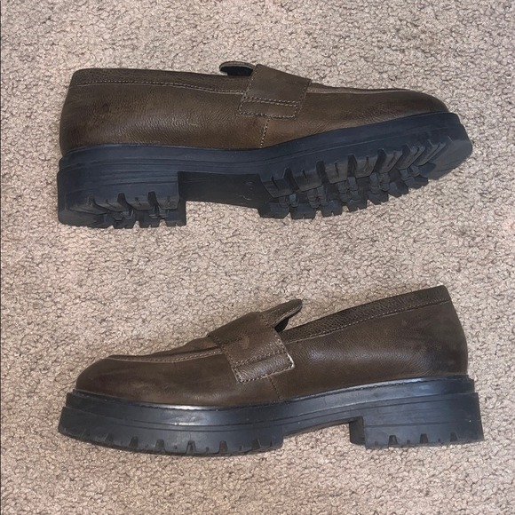 Miz Mooz Daria Loafer Chunky Platform Lug Sole Brown 41 - Picture 3 of 9